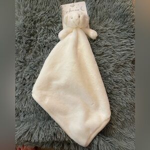 Brand New 15x15 white fuzzy lovey blanket for baby